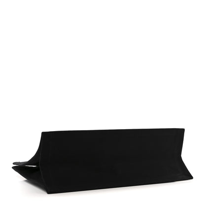 Saint Laurent Linen Calfskin Rive Gauche Tote Black 4 of 13