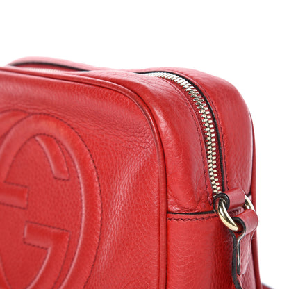 Gucci Pebbled Calfskin Small Soho Disco Bag Tabasco Red 15 of 16