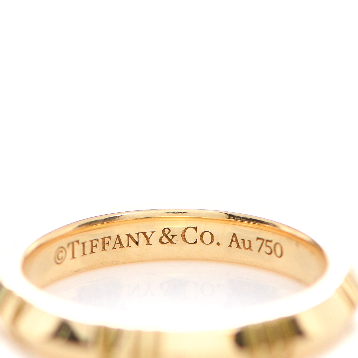 Tiffany 18K Yellow Gold Narrow Atlas X Closed Ring 48 4.5 4 of 5