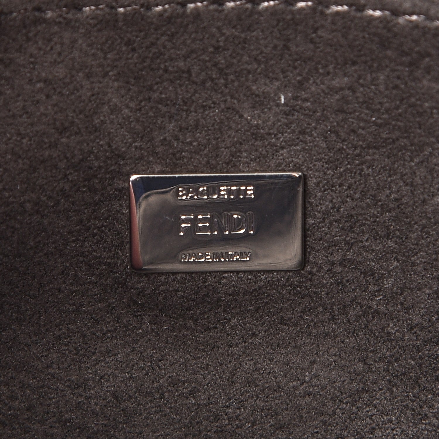 Fendi Nappa Rabbit Fox Fur Micro Buggie Baguette Black 7 of 8