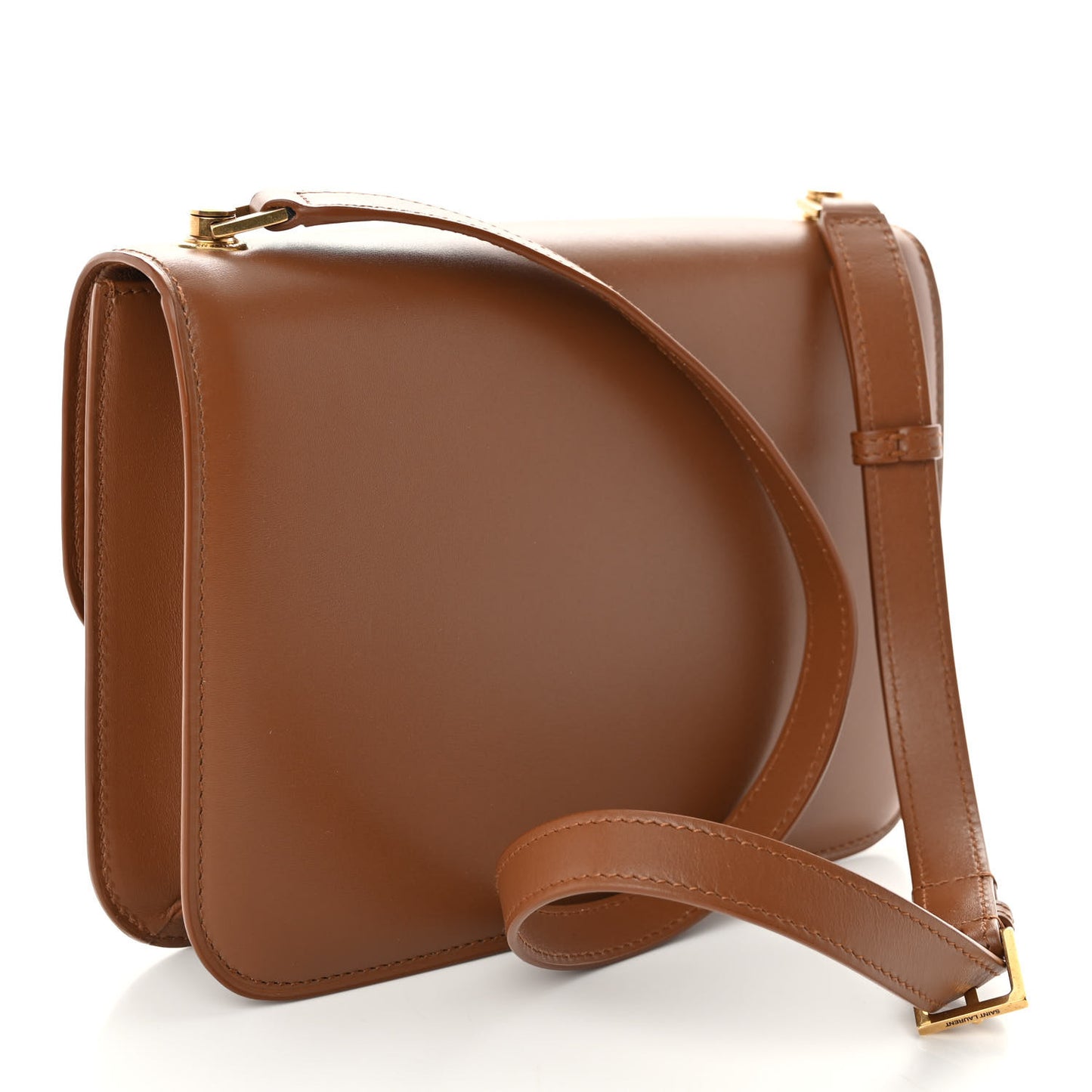 Smooth Calfskin Carre Satchel Brown