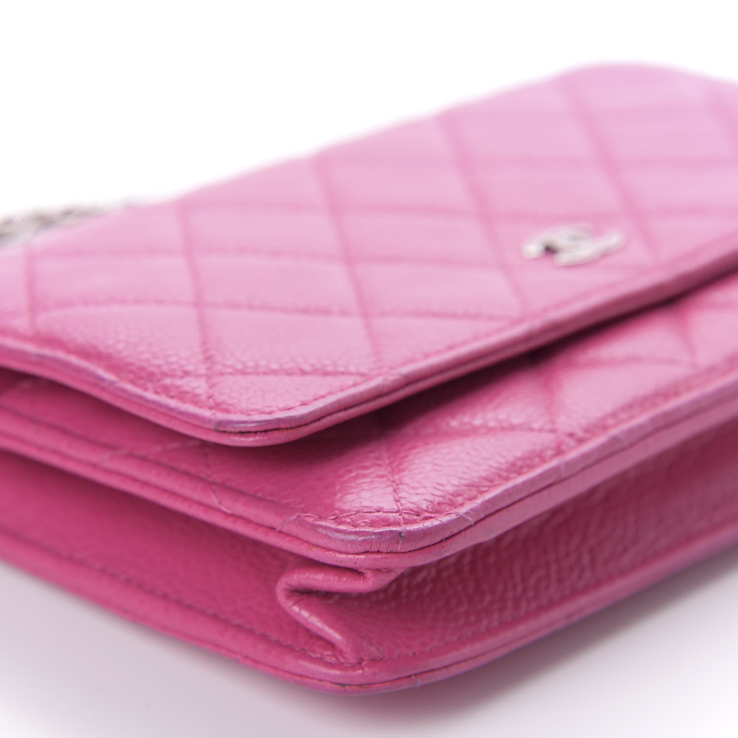 Chanel Caviar Quilted Wallet on Chain WOC Pink 6 of 11