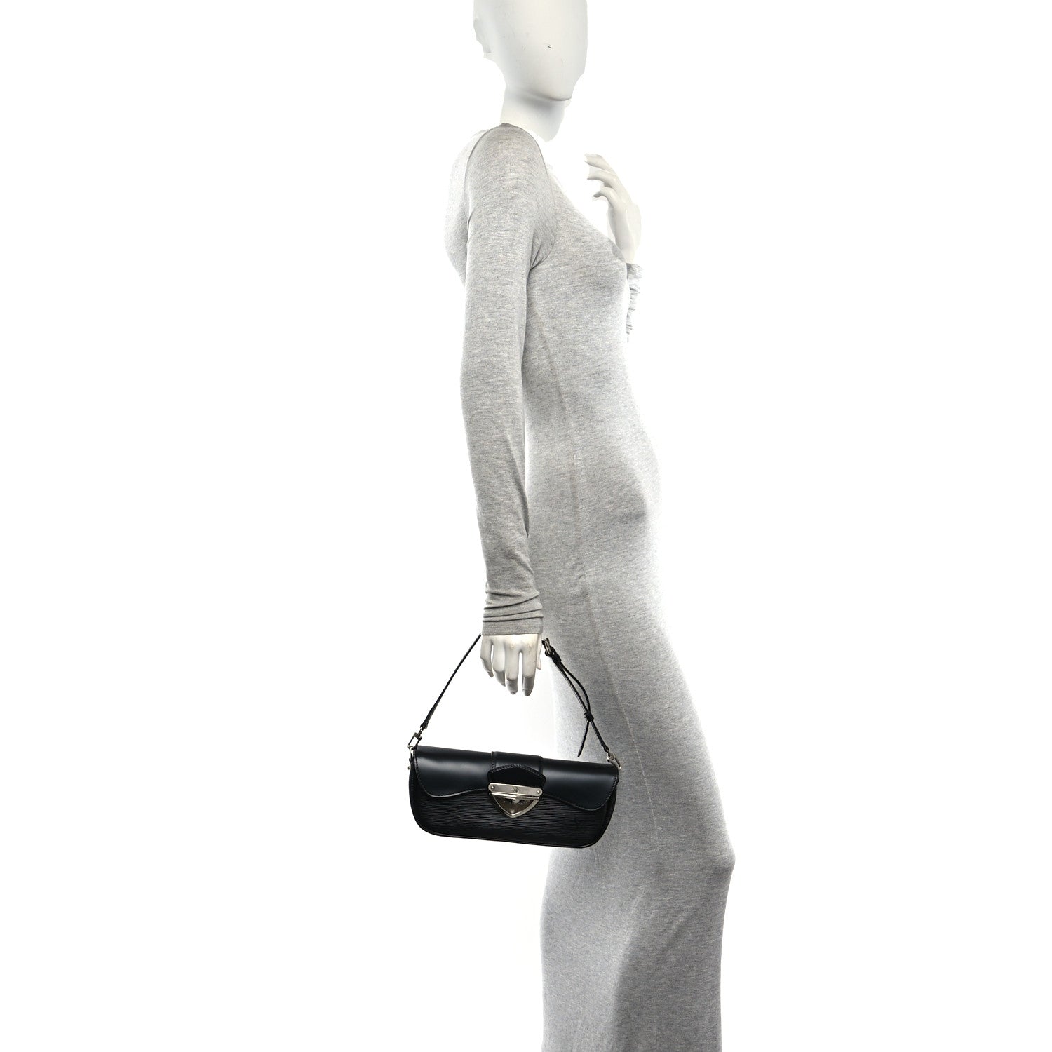 Louis Vuitton Epi Montaigne Clutch Black 2 of 9