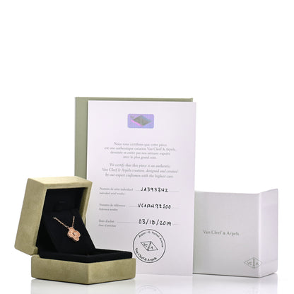 Van Cleef & Arpels 18K Rose Gold Vintage Alhambra Pendant Necklace 6 of 6