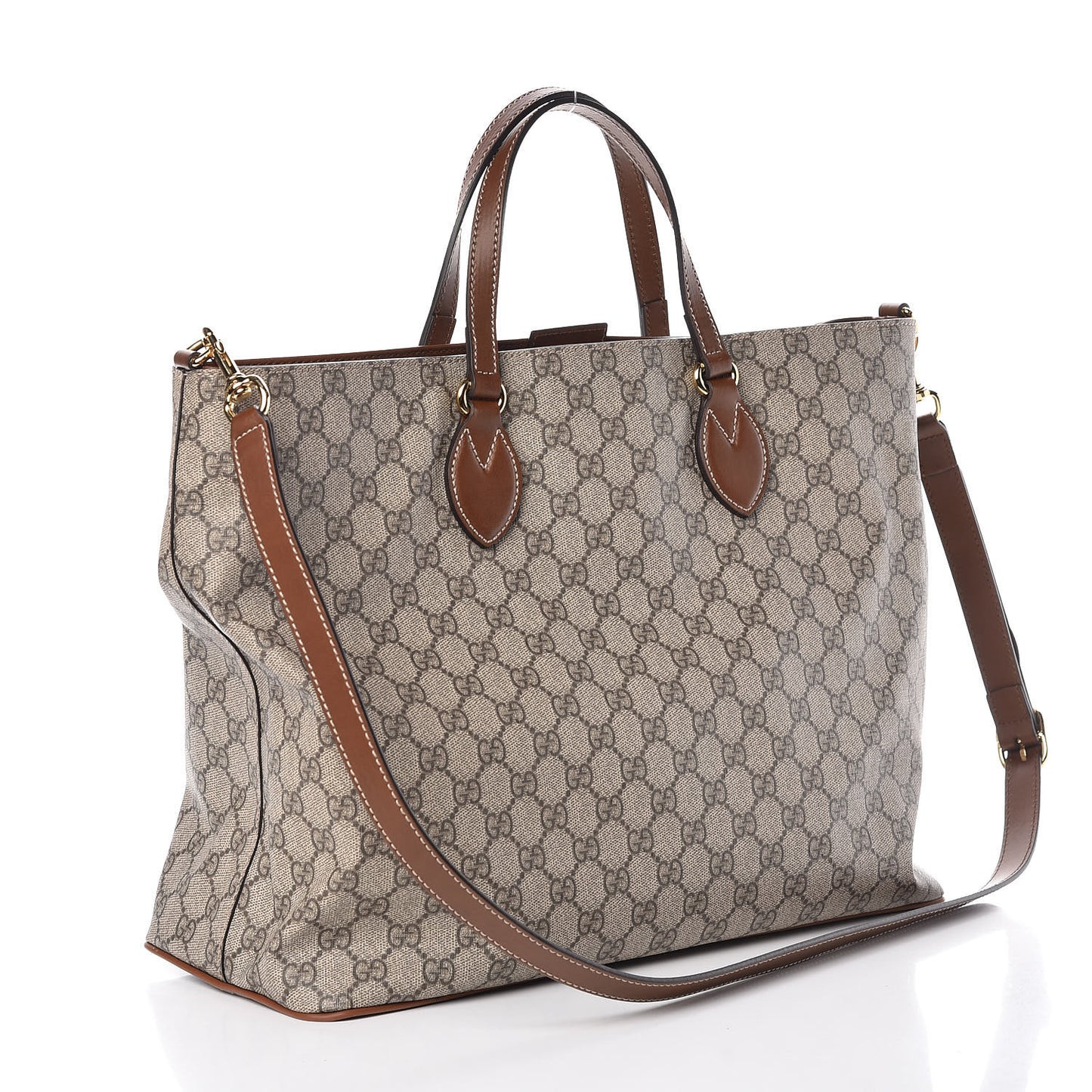 Soft GG Supreme Monogram Medium Crossbody Tote Beige Cuir