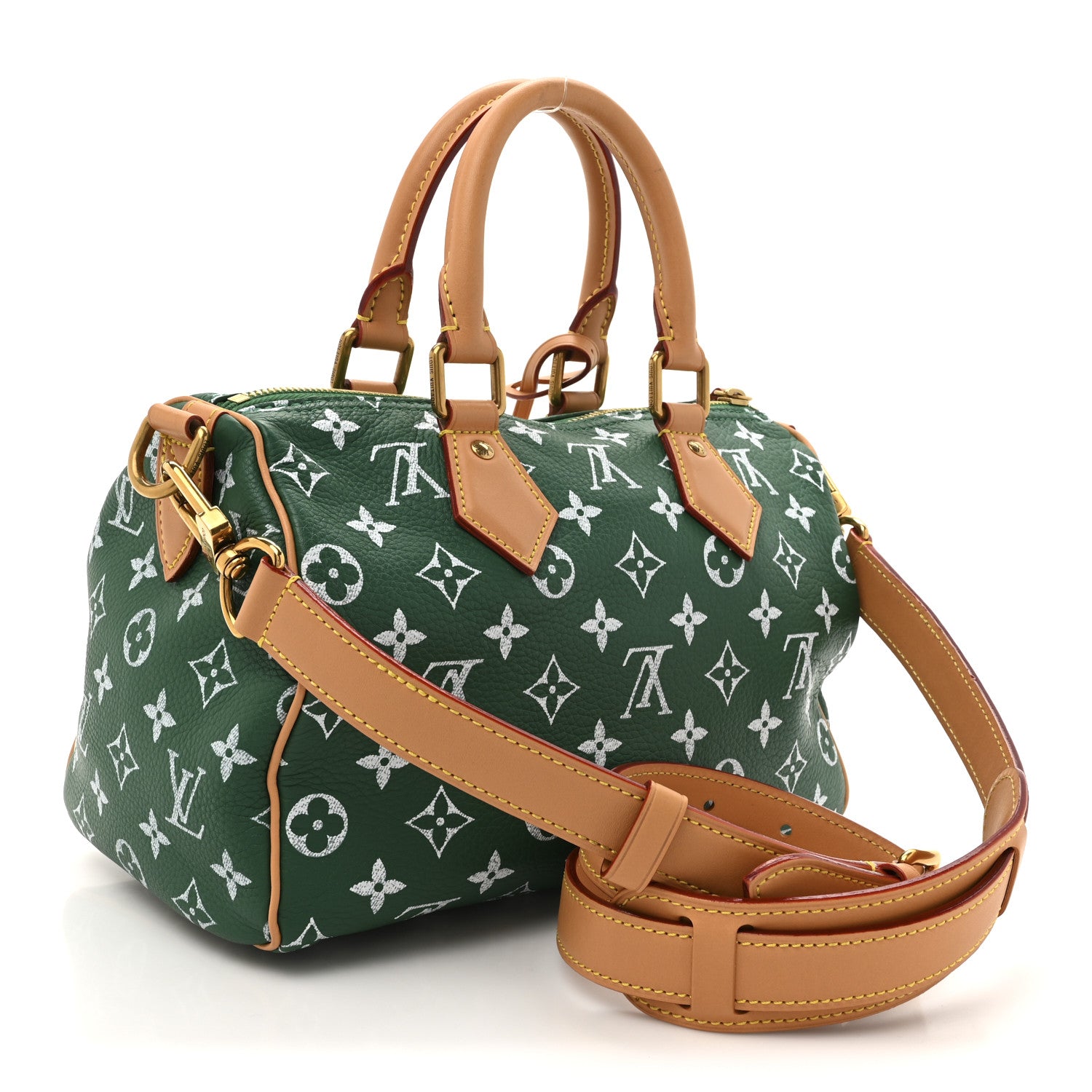 Louis Vuitton Calfskin Monogram Speedy P9 Bandouliere 25 Green 4 of 13