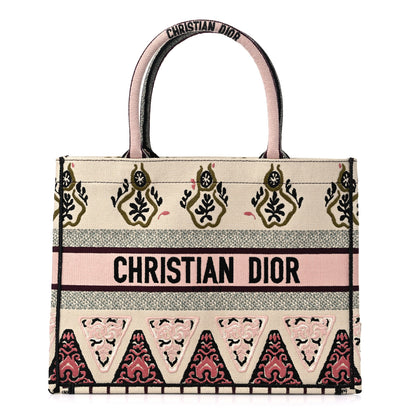 Christian Dior Canvas Embroidered Geometric Medium Book Tote Multicolor 1 of 10