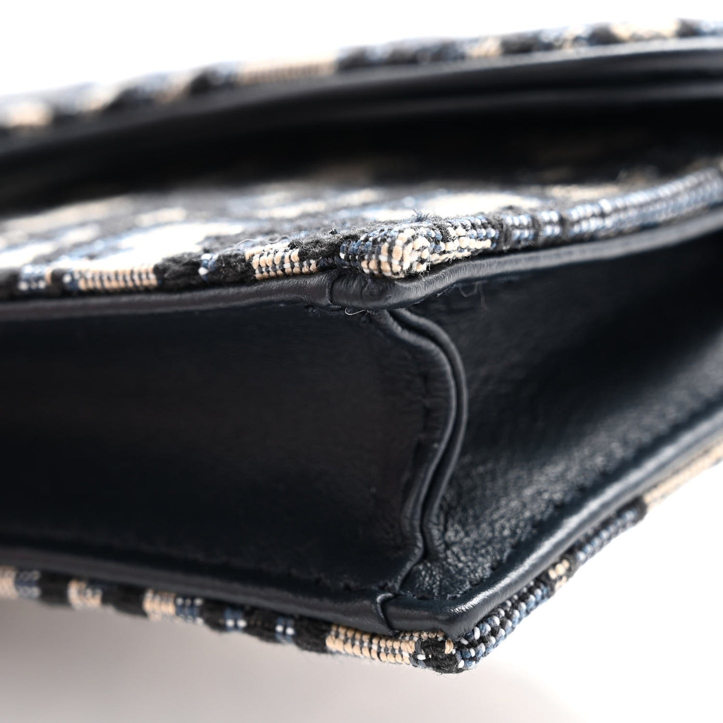 Oblique Saddle Card Holder Blue