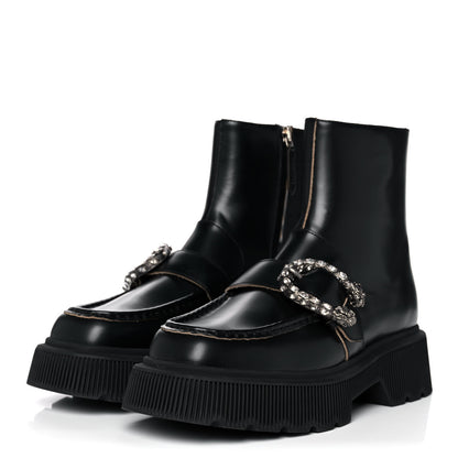 Gucci Cordovan Lux Dionysus Hunder Boots 39 Black 3 of 12