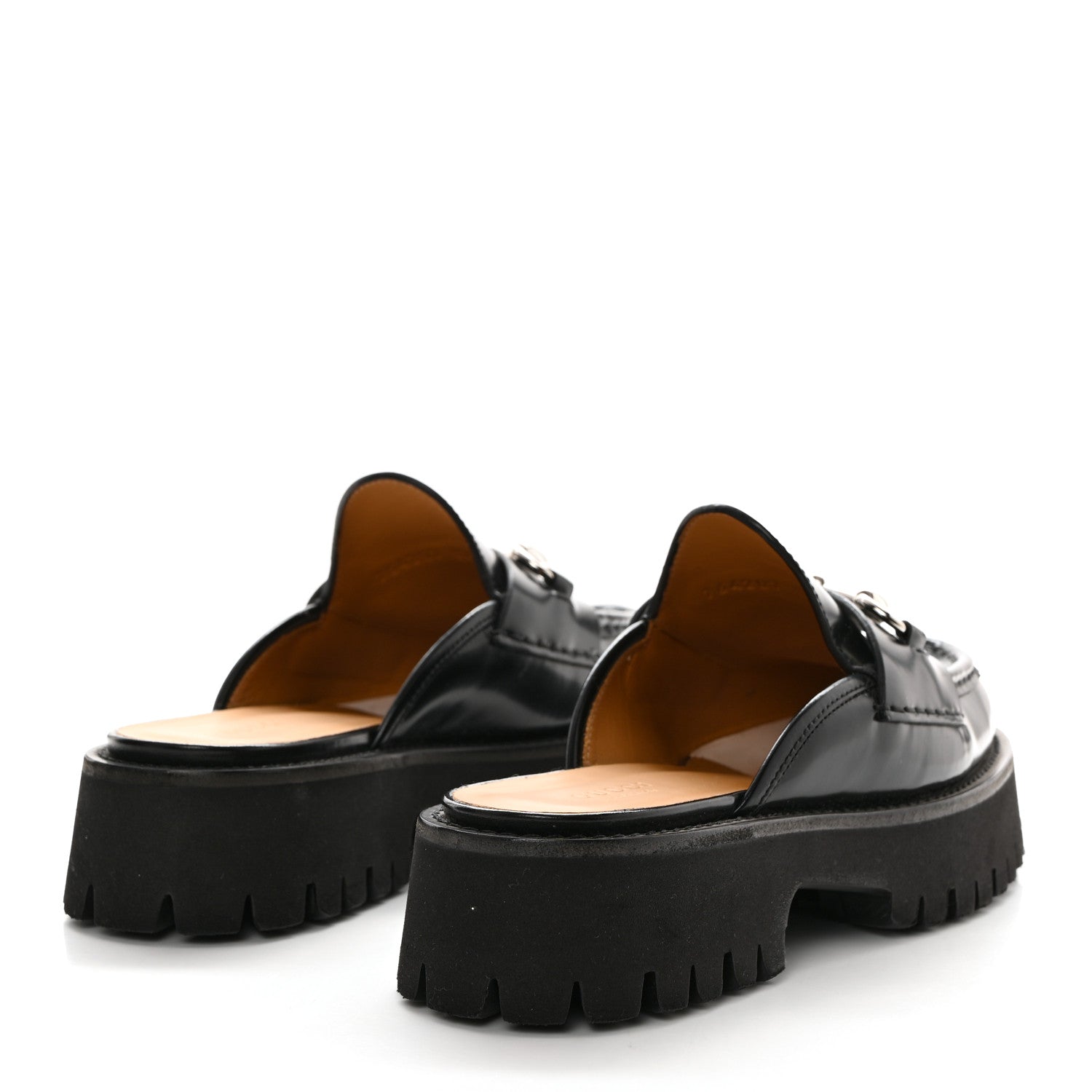 Gucci Magnum Calfskin Womens Horsebit Platform Mules 37 Black 4 of 9