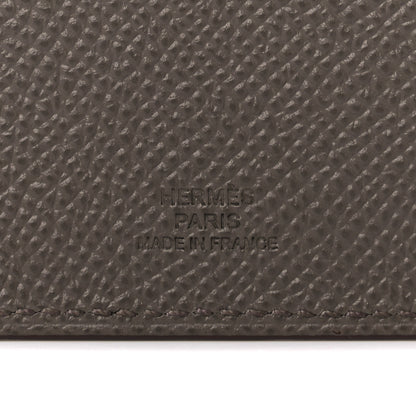 Hermes Epsom Tarmac Dot PM Passport Holder Etain Black 6 of 8