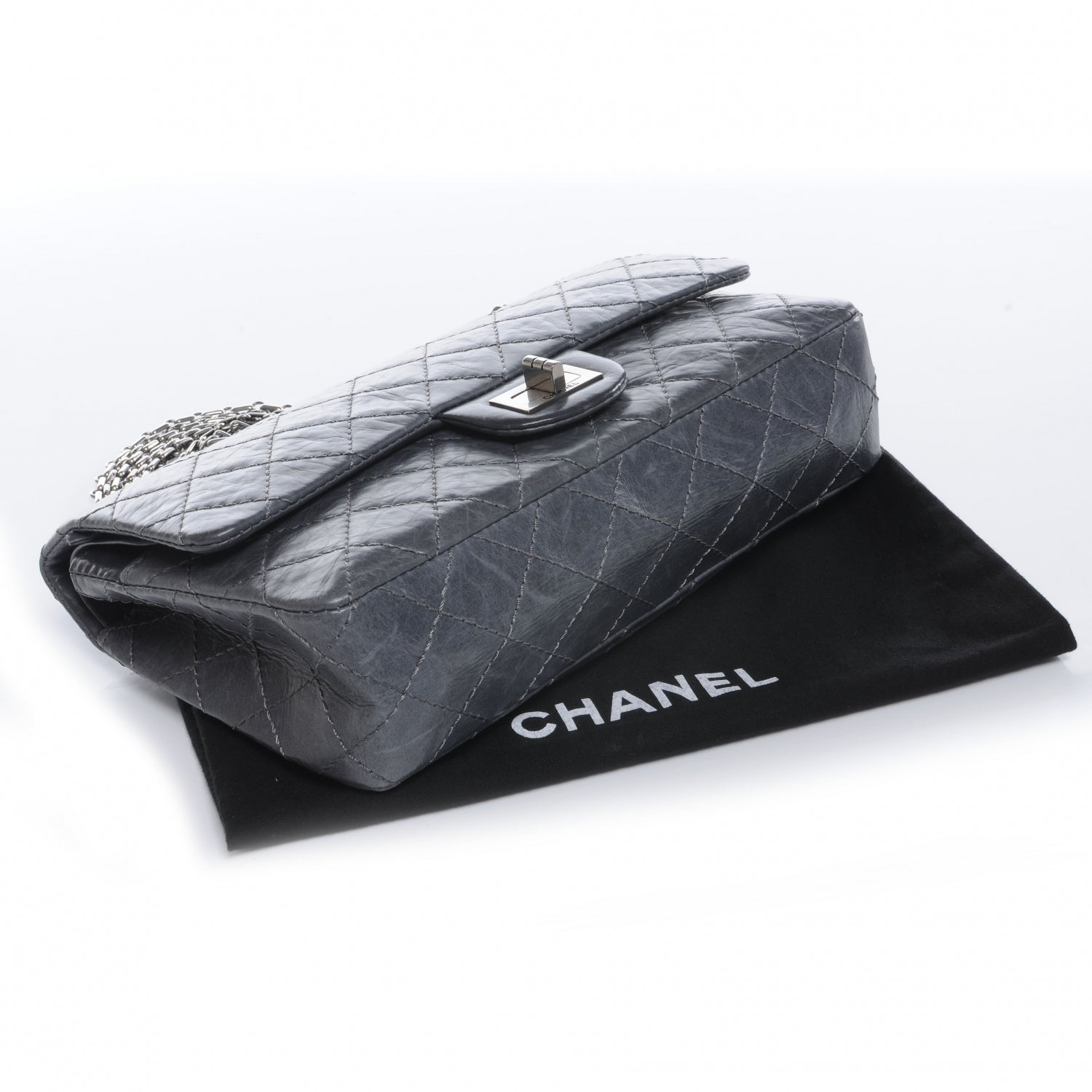 Chanel Aged Calfskin 50th Anniversary 2.55 Reissue 225 Flap Grey 4 of 8