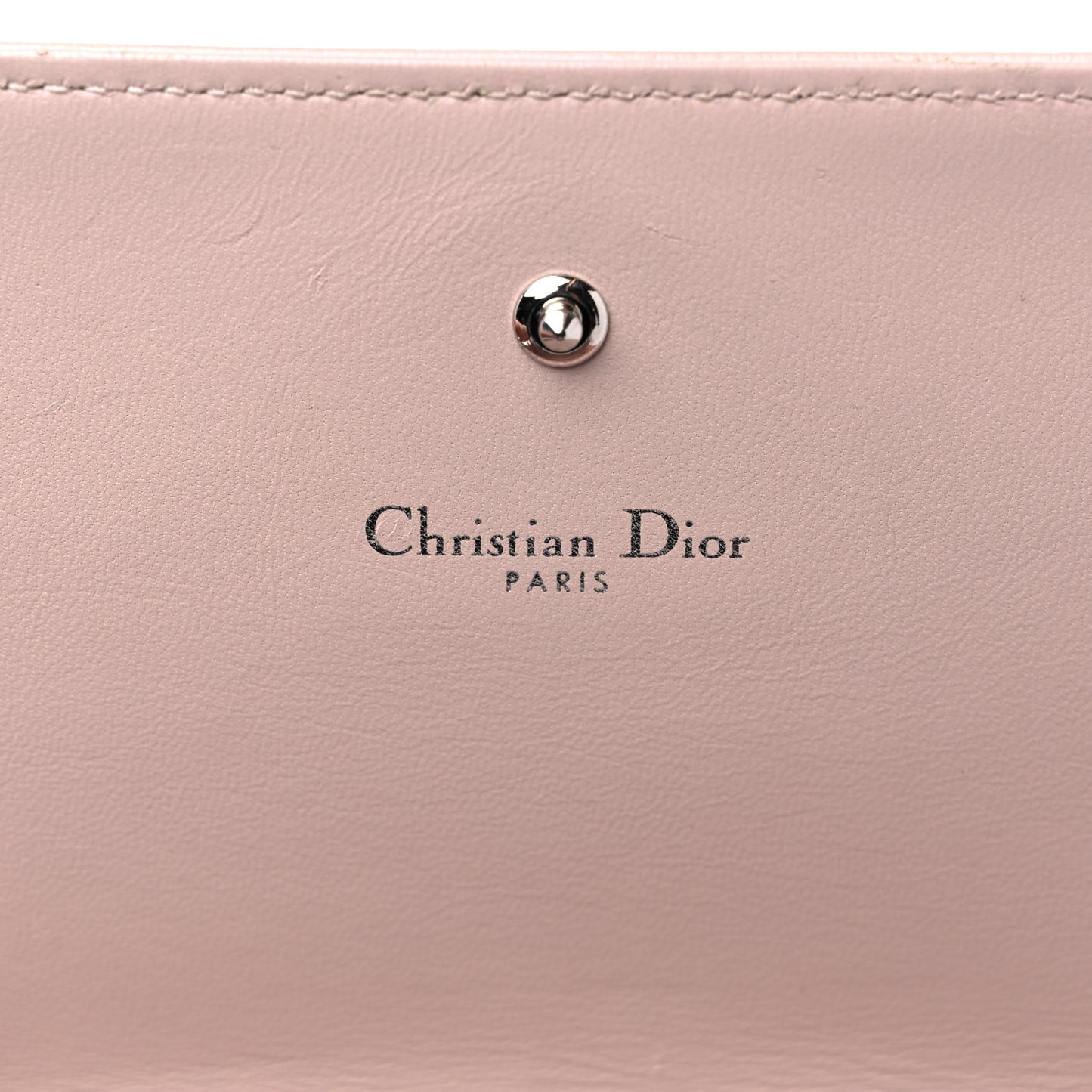 Grained Calfskin Diorama Croisiere Chain Wallet Rose Poudre