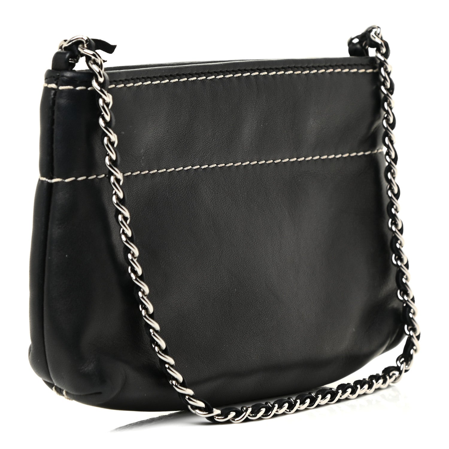 Chanel Lambskin Lax Pochette Black 2 of 13