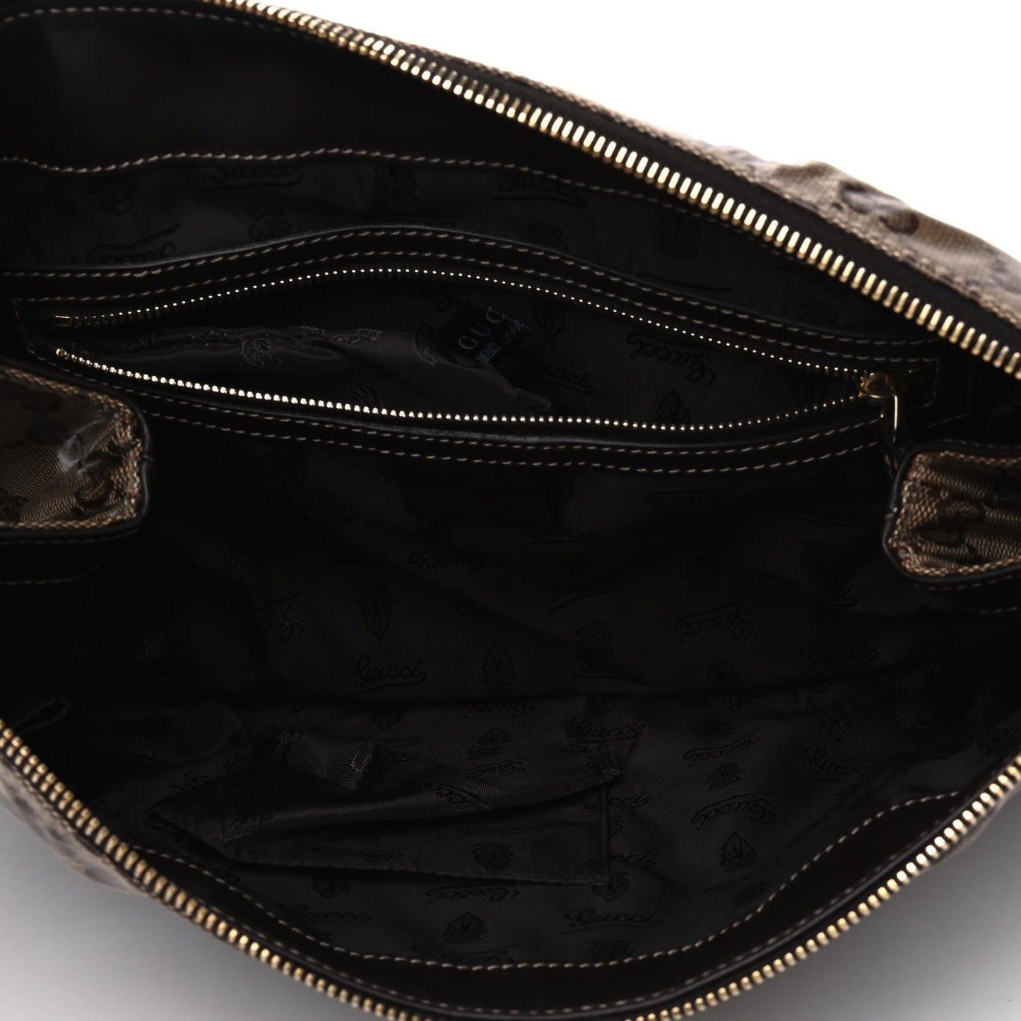 Crystal Monogram Large Hysteria Clutch Brown