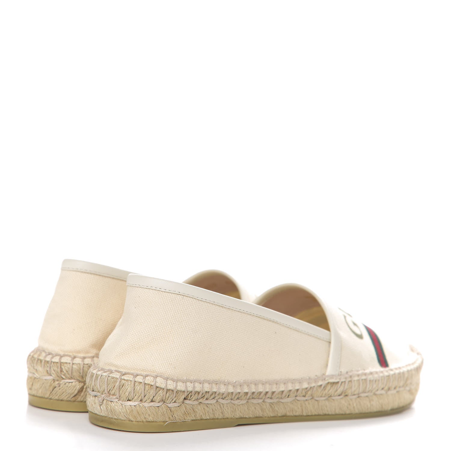 Gucci Canvas Logo Espadrilles 37 Greggio White 4 of 12