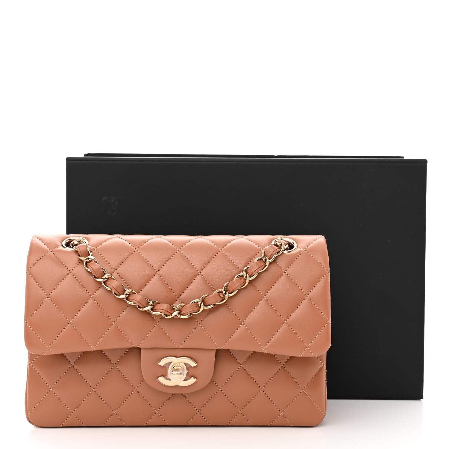 Chanel Lambskin Quilted Small Double Flap Brown 11 of 11