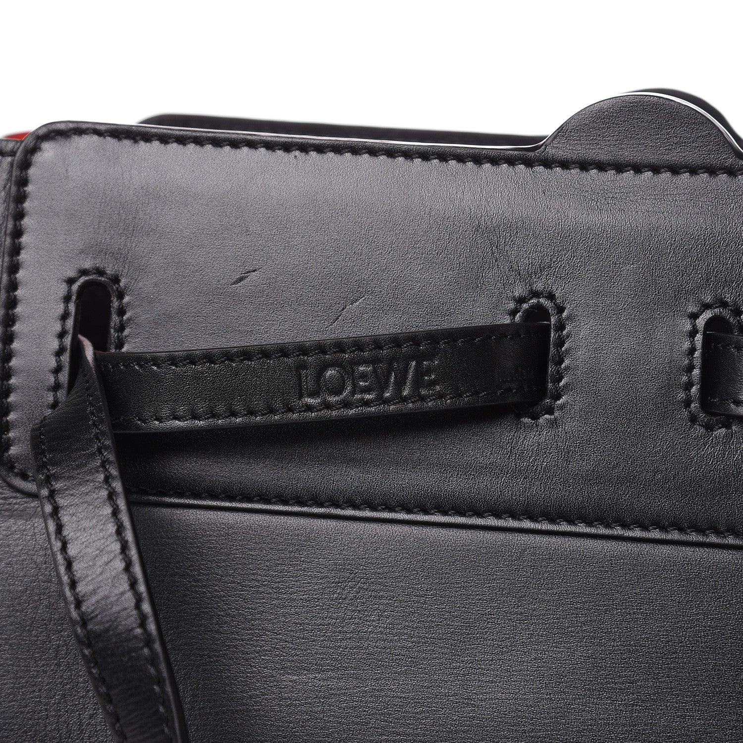 Loewe Boxcalf Lazo Tote Black 11 of 12