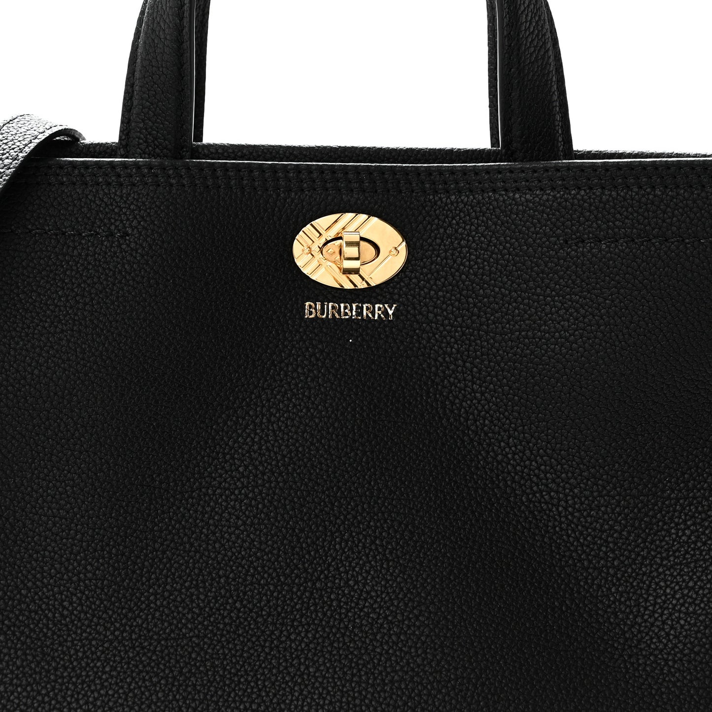Grainy Calfskin Nova Check Mini Cotswolds Tote Black