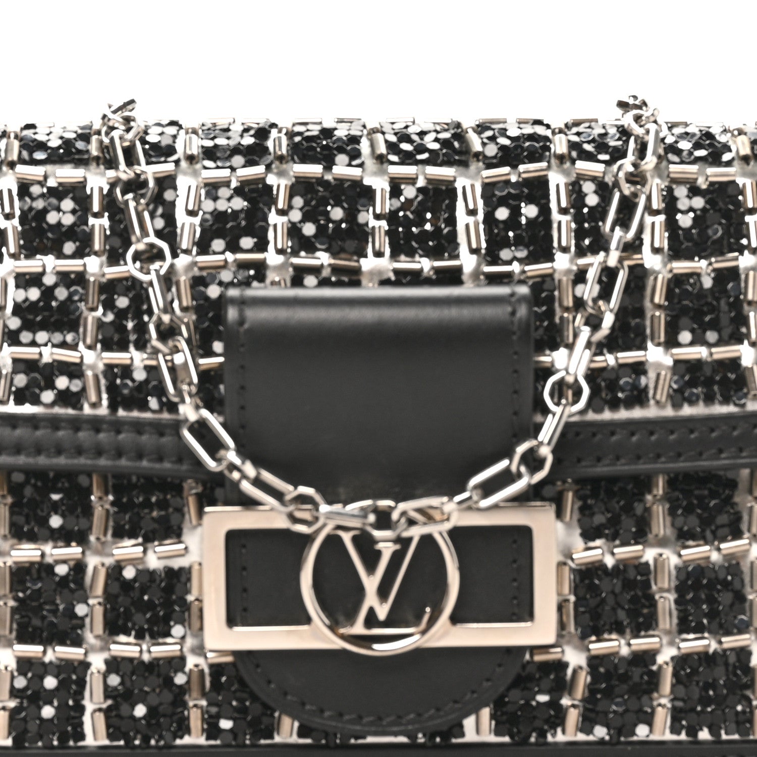 Louis Vuitton Tweed Sequin Dauphine Minaudiere Black 7 of 9