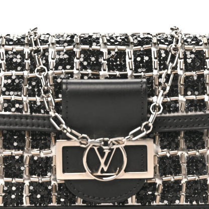 Louis Vuitton Tweed Sequin Dauphine Minaudiere Black 7 of 9
