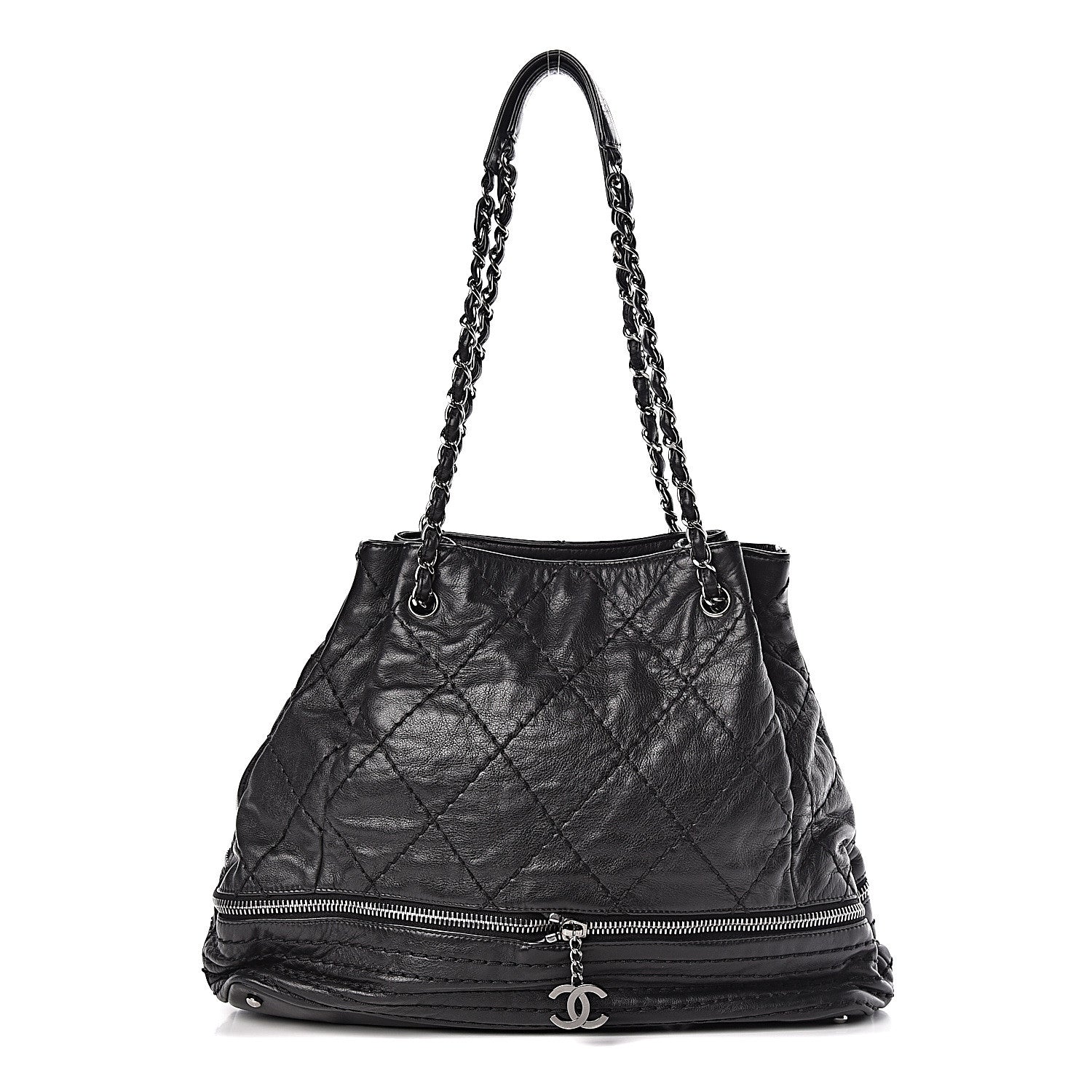 Chanel Lambskin Expandable Tote Black 1 of 10