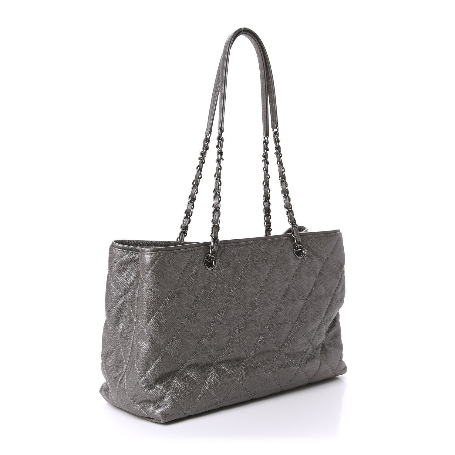 Chanel Caviar Medium Be Caviar Tote Silver 3 of 12
