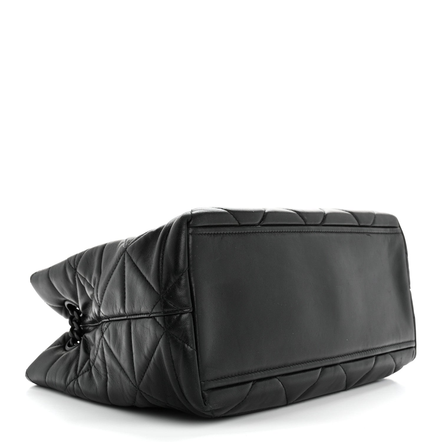 Prada Nappa Quilted Monochrome Chain Tote Bag Black 4 of 13