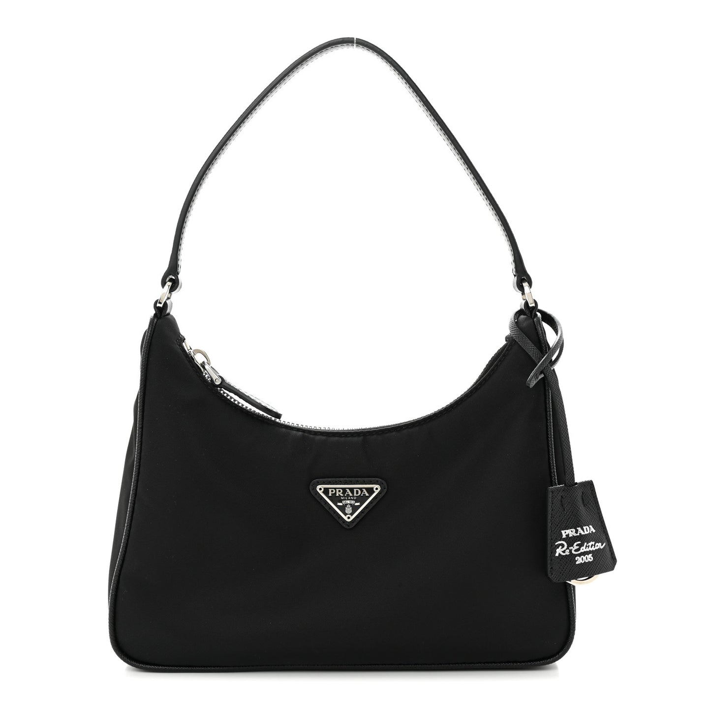 Tessuto Nylon Saffiano Mini Re-Edition 2005 Bag Black