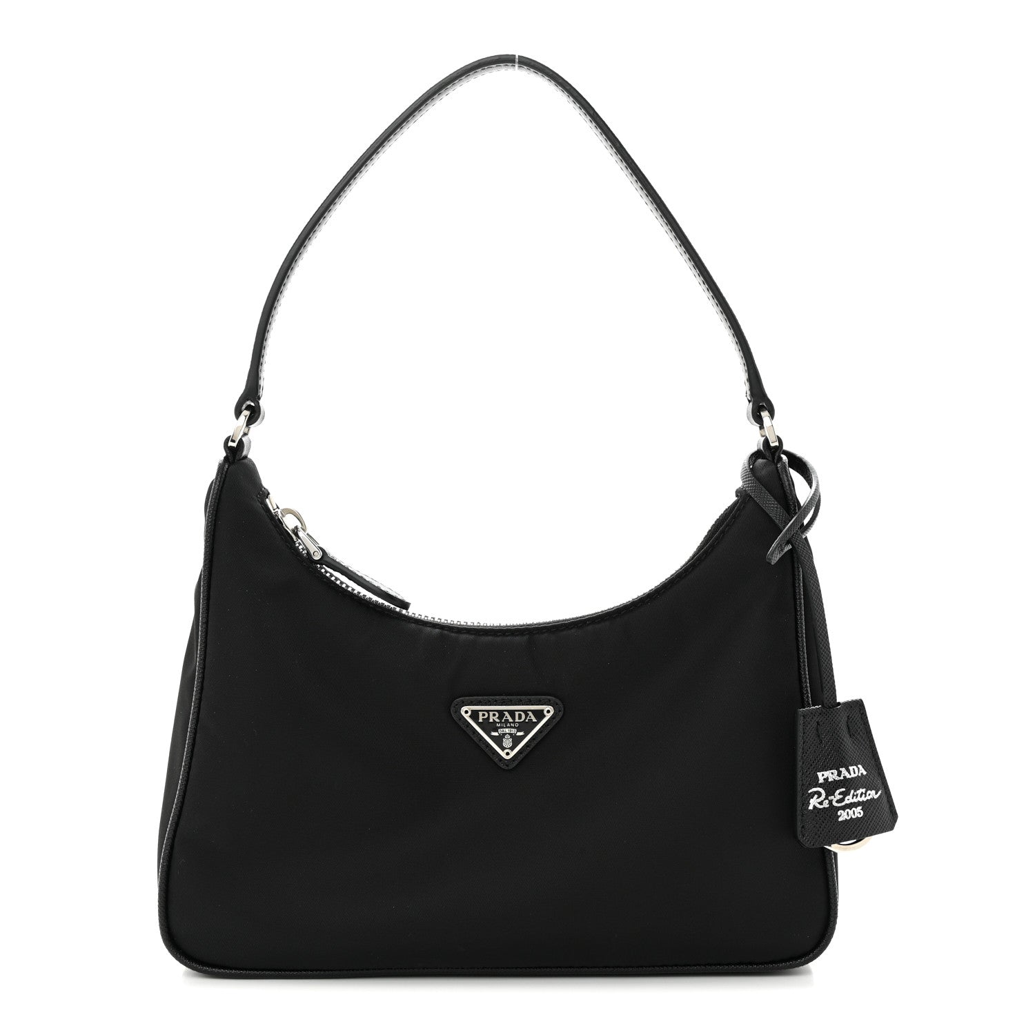 Prada Tessuto Nylon Saffiano Mini Re-Edition 2005 Bag Black 1 of 13