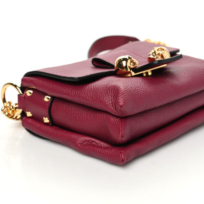 Alexander McQueen Calfskin Small Twin Skull Chain Crossbody Burgundy 5 of 8