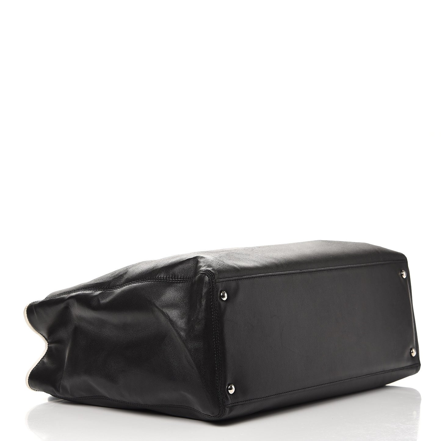 Lambskin Executive Cerf Shopper Tote Black