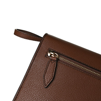 Burberry Derby Calfskin House Check Small Macken Crossbody Bag Tan 14 of 16