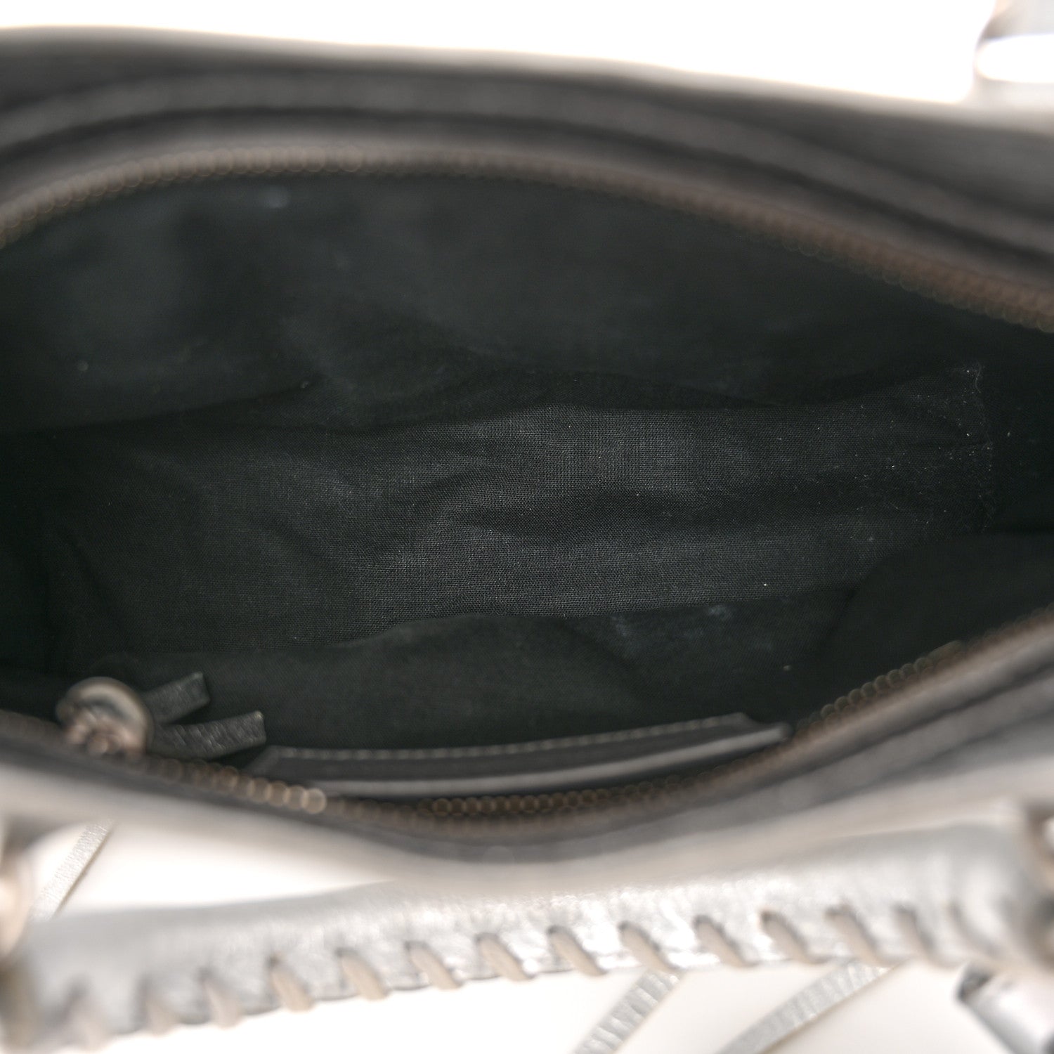 Balenciaga Laminated Agneau Classic Silver Hardware Mini City Silver 5 of 10