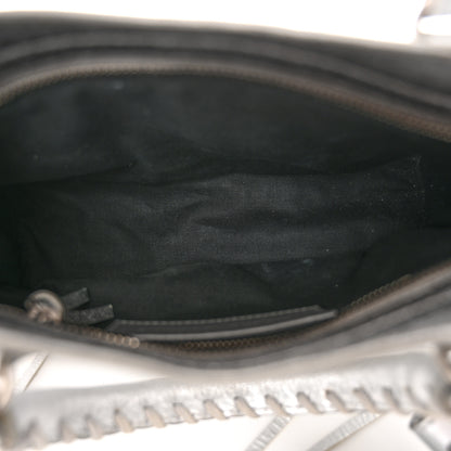 Balenciaga Laminated Agneau Classic Silver Hardware Mini City Silver 5 of 10