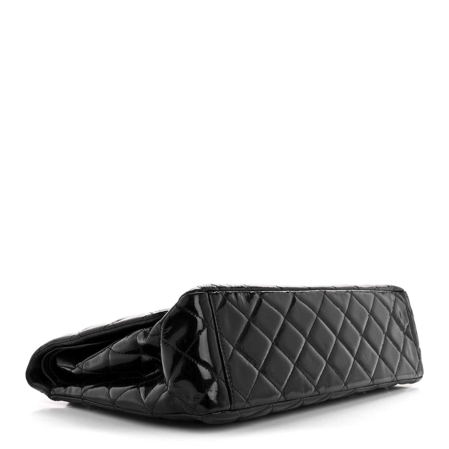 Chanel Patent Quilted Maxi Double Flap Black 4 of 17