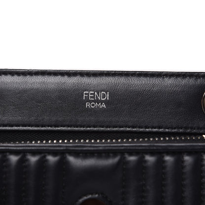 Fendi Shiny Nappa Trapuntata Chain Small DotCom Click Chain Satchel Black 7 of 16