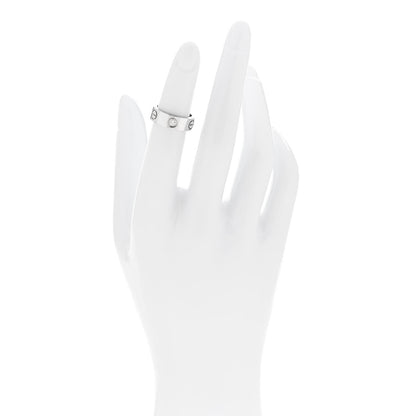 Cartier 18K White Gold 3 Diamond 5.5mm LOVE Ring 46 3.75 2 of 5