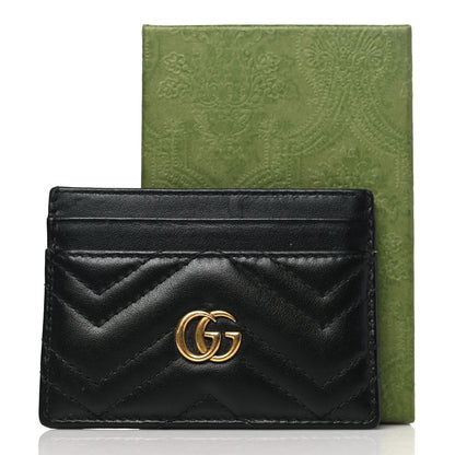 Gucci Calfskin Matelasse GG Marmont Card Holder Black 9 of 9