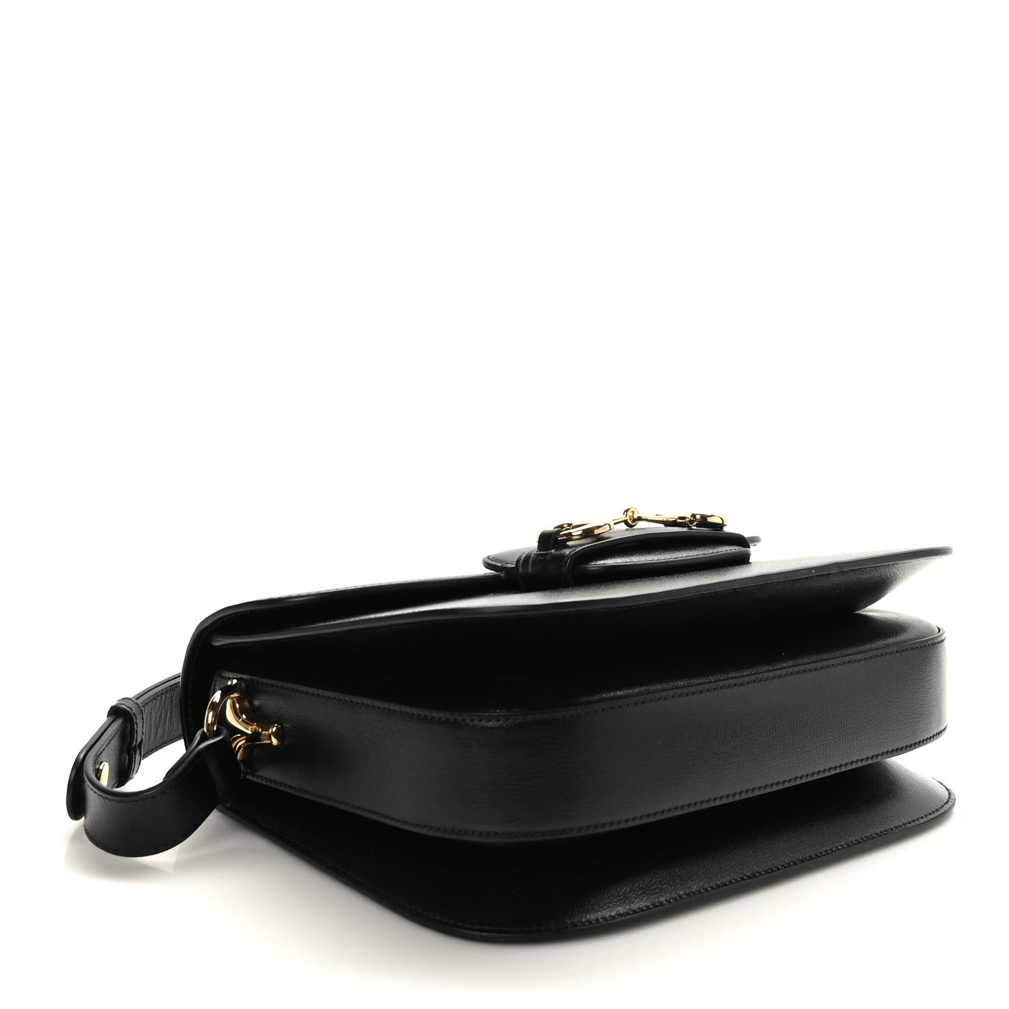 Azalea Calfskin Horsebit 1955 Shoulder Bag Black