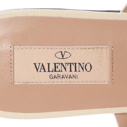 Valentino Garavani Nappa Rockstud Caged Flat Slide Sandals 39 Light Ivory 7 of 8