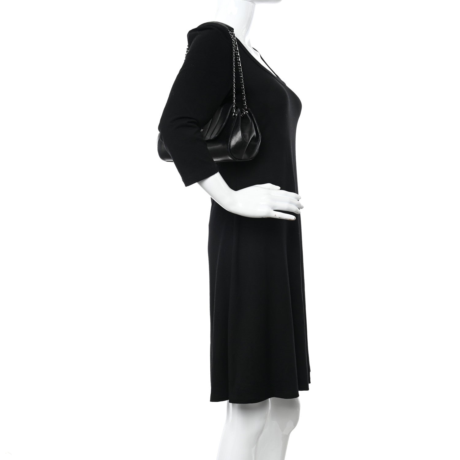 Chanel Lambskin Vertical Quilt Small Accordion Flap Black 2 of 14