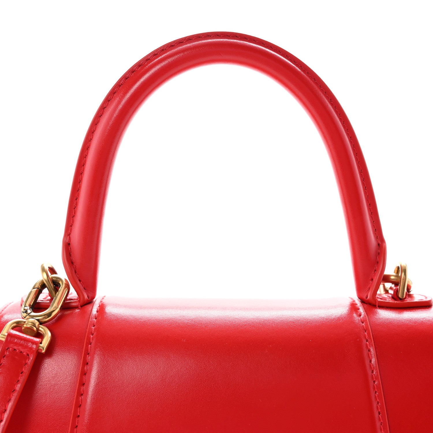 Balenciaga Shiny Box Calfskin Small Hourglass Top Handle Bag Bright Red 8 of 10