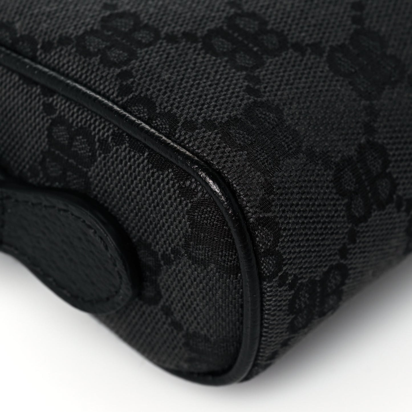 X BALENCIAGA BB Monogram Web Mini Ophidia Shoulder Bag Black