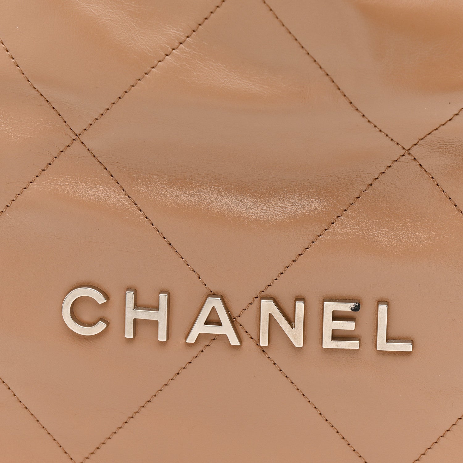 Chanel Shiny Calfskin Quilted Small Chanel 22 Beige 9 of 11