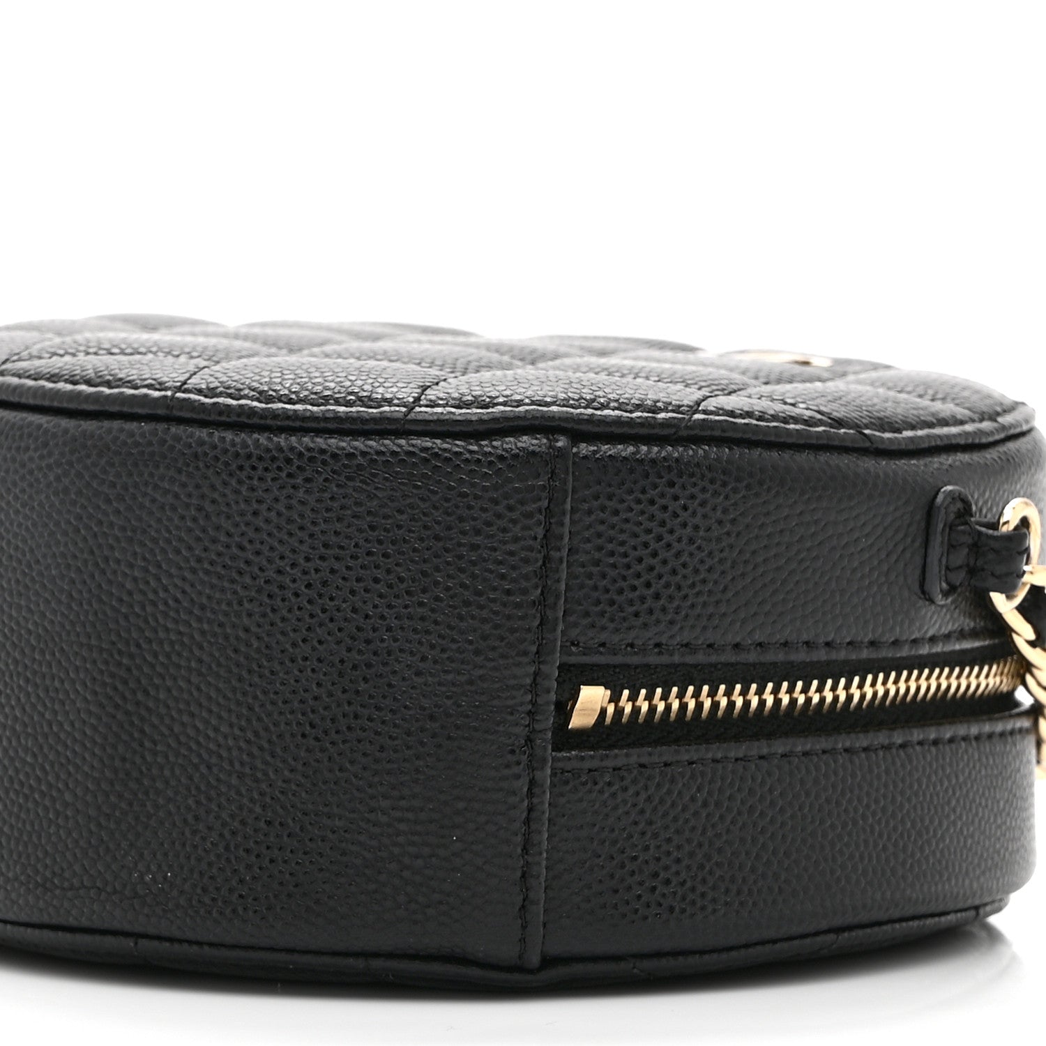 Chanel Caviar Quilted Round Clutch With Chain Black 10 of 10