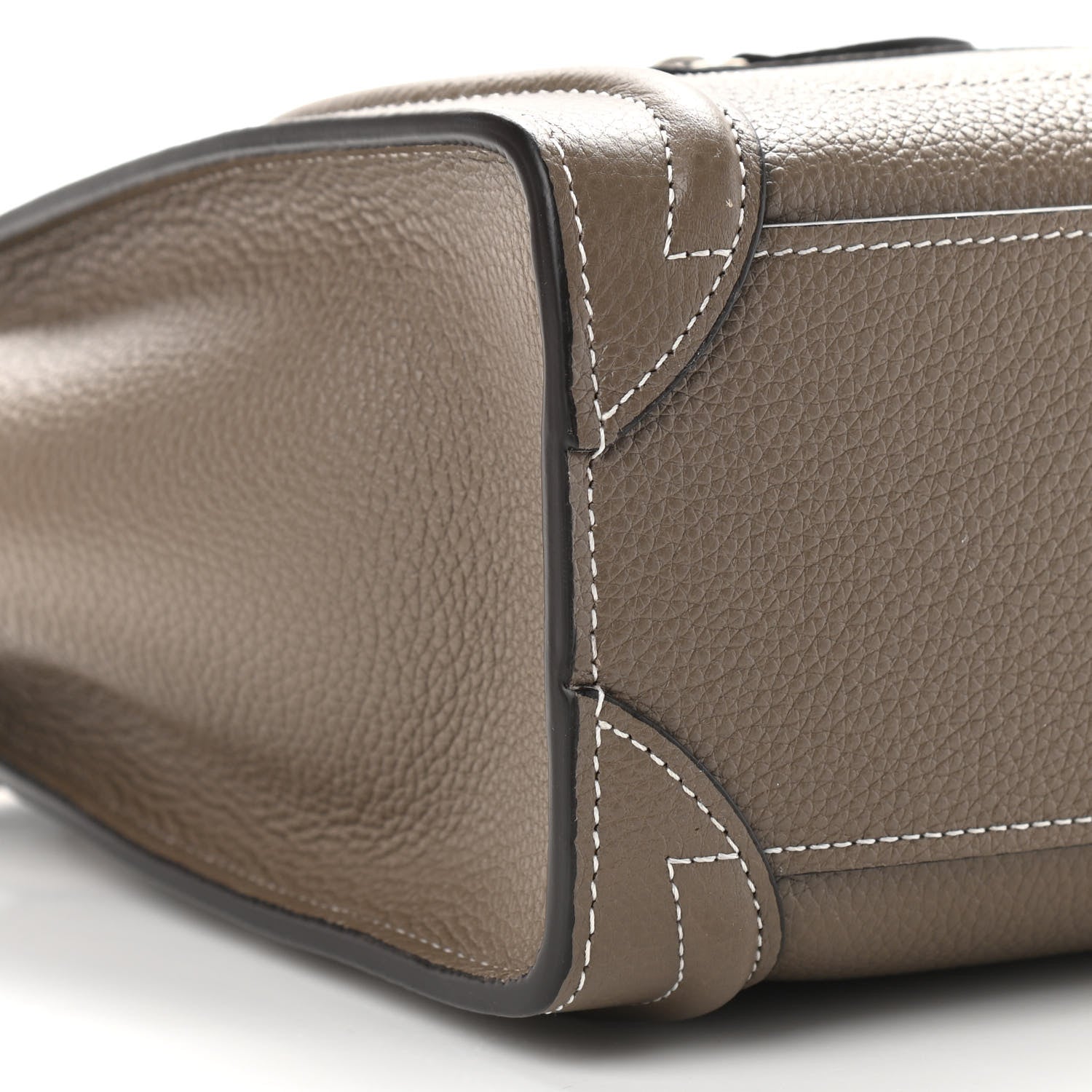 Celine Drummed Calfskin Nano Luggage Souris 10 of 11