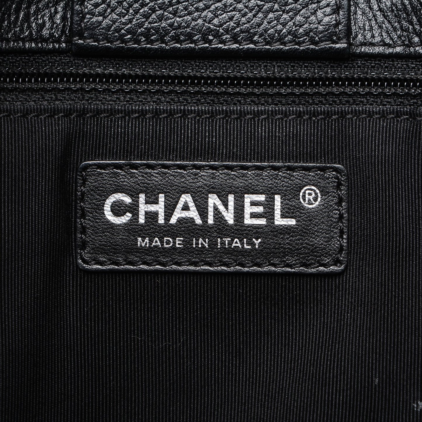 Calfskin Cerf Executive Shopper Tote Black