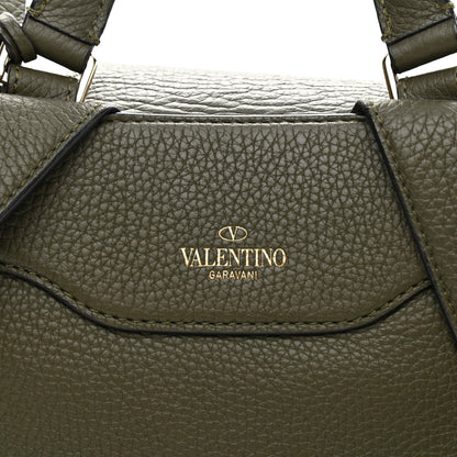 Valentino Garavani Pebbled Calfskin Rockstud Backpack Army Green 11 of 15