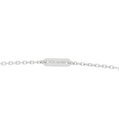 Van Cleef & Arpels 18K White Gold Diamond Mini Frivole Pendant Pave Necklace 5 of 6